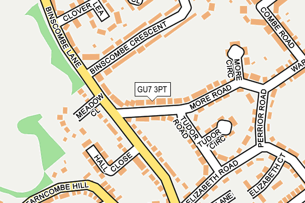 GU7 3PT map - OS OpenMap – Local (Ordnance Survey)