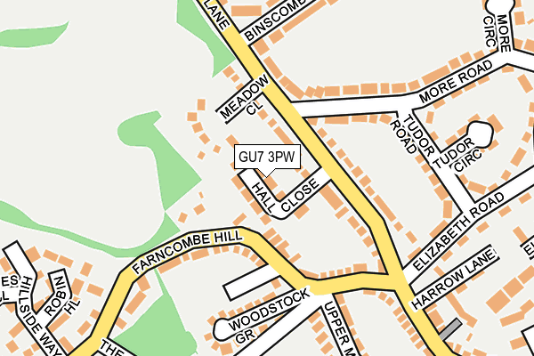 GU7 3PW map - OS OpenMap – Local (Ordnance Survey)