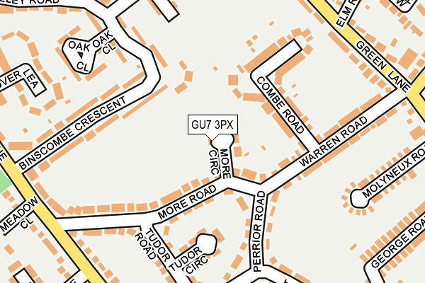 GU7 3PX map - OS OpenMap – Local (Ordnance Survey)