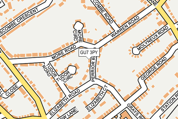 GU7 3PY map - OS OpenMap – Local (Ordnance Survey)