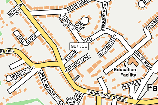 GU7 3QE map - OS OpenMap – Local (Ordnance Survey)