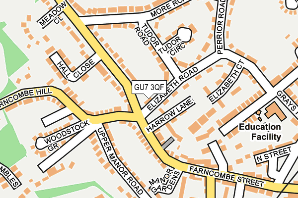 GU7 3QF map - OS OpenMap – Local (Ordnance Survey)
