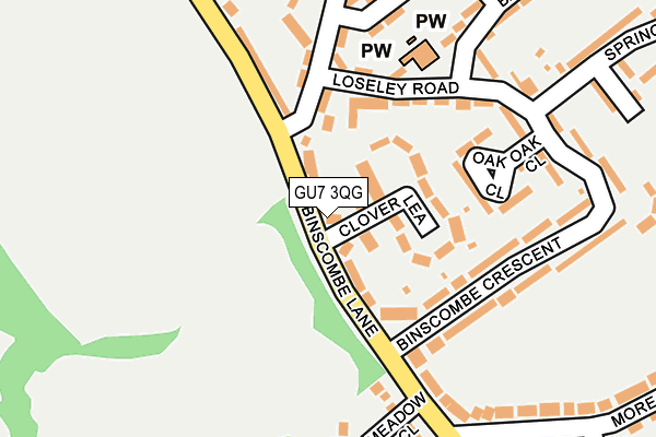 GU7 3QG map - OS OpenMap – Local (Ordnance Survey)