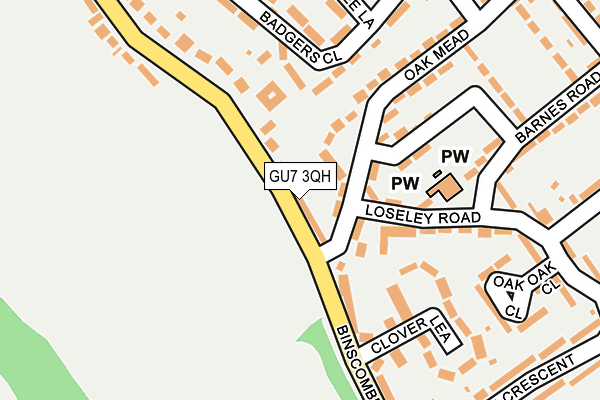 GU7 3QH map - OS OpenMap – Local (Ordnance Survey)