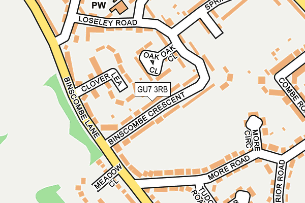 GU7 3RB map - OS OpenMap – Local (Ordnance Survey)