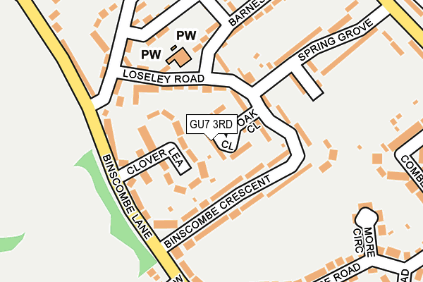 GU7 3RD map - OS OpenMap – Local (Ordnance Survey)