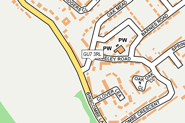 GU7 3RL map - OS OpenMap – Local (Ordnance Survey)
