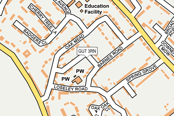 GU7 3RN map - OS OpenMap – Local (Ordnance Survey)