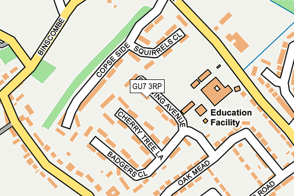 GU7 3RP map - OS OpenMap – Local (Ordnance Survey)