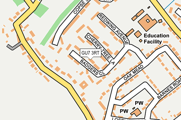 GU7 3RT map - OS OpenMap – Local (Ordnance Survey)