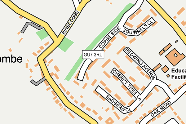 GU7 3RU map - OS OpenMap – Local (Ordnance Survey)