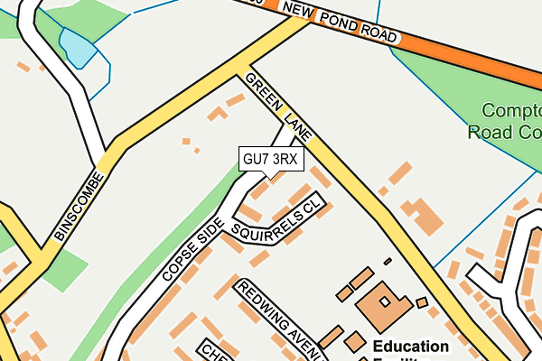 GU7 3RX map - OS OpenMap – Local (Ordnance Survey)