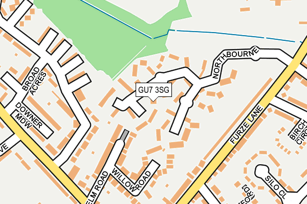 GU7 3SG map - OS OpenMap – Local (Ordnance Survey)