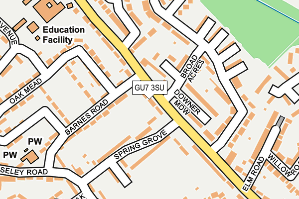GU7 3SU map - OS OpenMap – Local (Ordnance Survey)