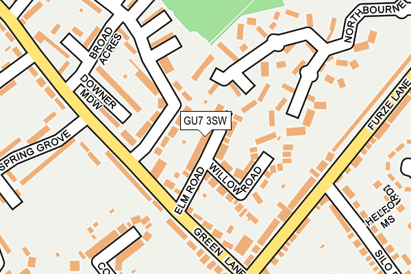 GU7 3SW map - OS OpenMap – Local (Ordnance Survey)