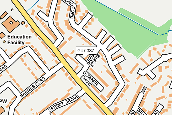GU7 3SZ map - OS OpenMap – Local (Ordnance Survey)