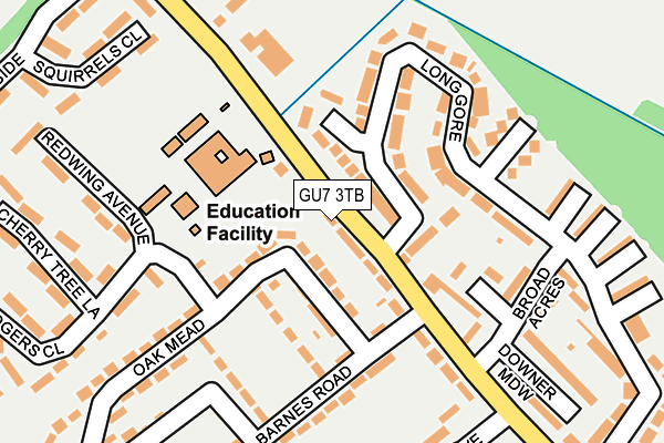 GU7 3TB map - OS OpenMap – Local (Ordnance Survey)