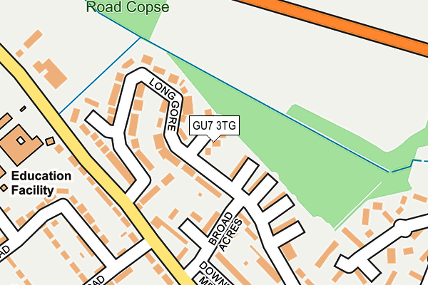 GU7 3TG map - OS OpenMap – Local (Ordnance Survey)