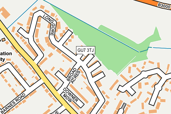 GU7 3TJ map - OS OpenMap – Local (Ordnance Survey)