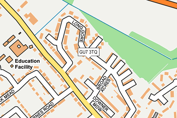 GU7 3TQ map - OS OpenMap – Local (Ordnance Survey)