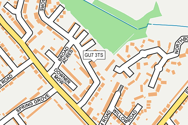 GU7 3TS map - OS OpenMap – Local (Ordnance Survey)