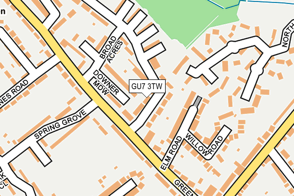 GU7 3TW map - OS OpenMap – Local (Ordnance Survey)