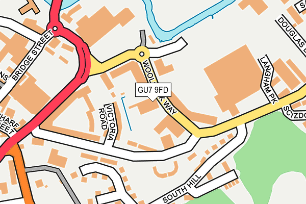 GU7 9FD map - OS OpenMap – Local (Ordnance Survey)