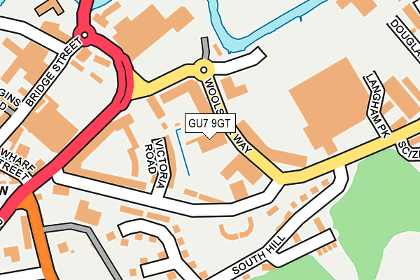 GU7 9GT map - OS OpenMap – Local (Ordnance Survey)