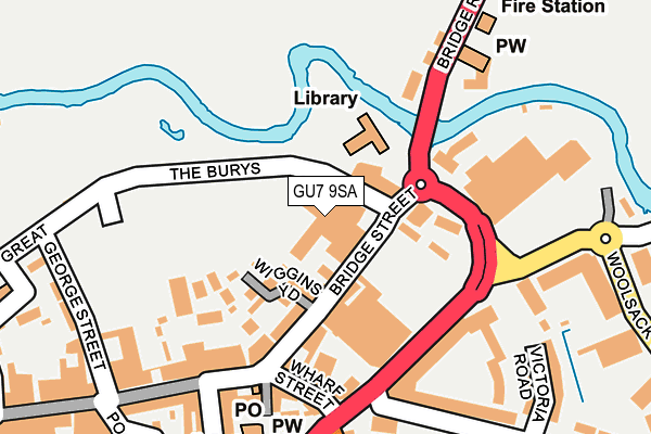 GU7 9SA map - OS OpenMap – Local (Ordnance Survey)