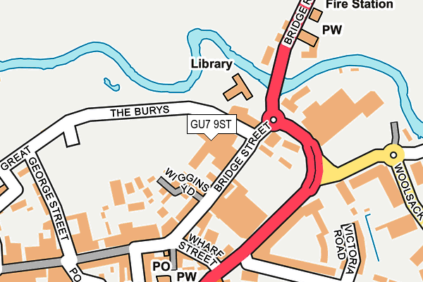 GU7 9ST map - OS OpenMap – Local (Ordnance Survey)