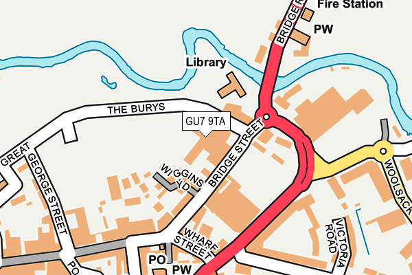 GU7 9TA map - OS OpenMap – Local (Ordnance Survey)