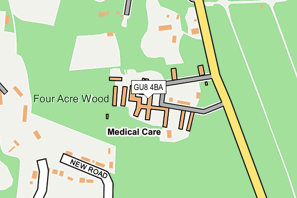 GU8 4BA map - OS OpenMap – Local (Ordnance Survey)