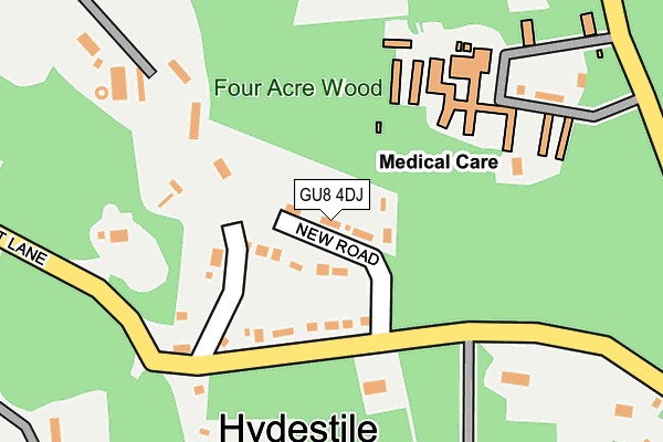 GU8 4DJ map - OS OpenMap – Local (Ordnance Survey)