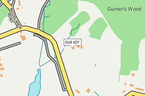 GU8 4DY map - OS OpenMap – Local (Ordnance Survey)