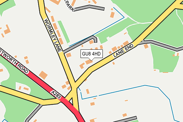 GU8 4HD map - OS OpenMap – Local (Ordnance Survey)