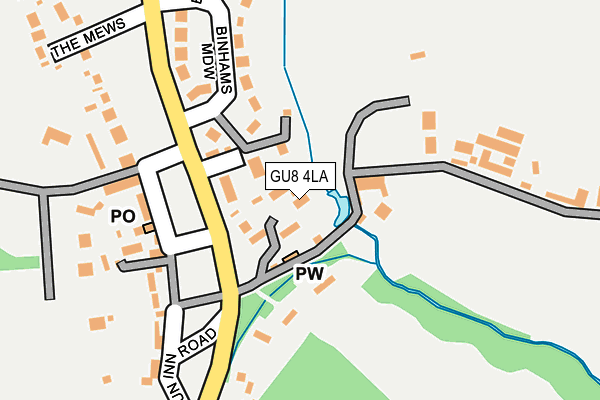 GU8 4LA map - OS OpenMap – Local (Ordnance Survey)