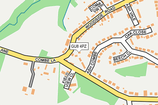 GU8 4PZ map - OS OpenMap – Local (Ordnance Survey)