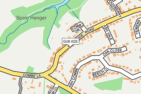 GU8 4QS map - OS OpenMap – Local (Ordnance Survey)