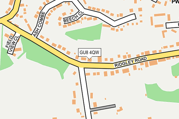 GU8 4QW map - OS OpenMap – Local (Ordnance Survey)
