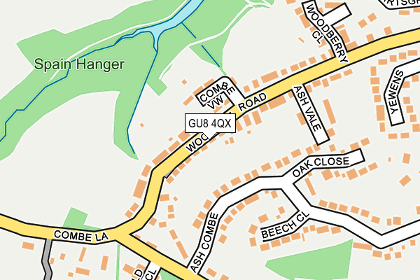 GU8 4QX map - OS OpenMap – Local (Ordnance Survey)