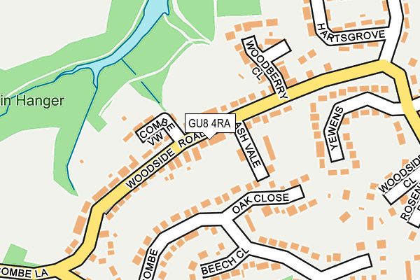 GU8 4RA map - OS OpenMap – Local (Ordnance Survey)