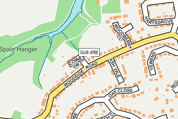 GU8 4RB map - OS OpenMap – Local (Ordnance Survey)