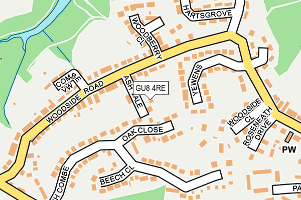 GU8 4RE map - OS OpenMap – Local (Ordnance Survey)