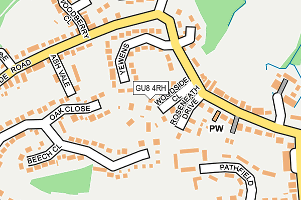 GU8 4RH map - OS OpenMap – Local (Ordnance Survey)