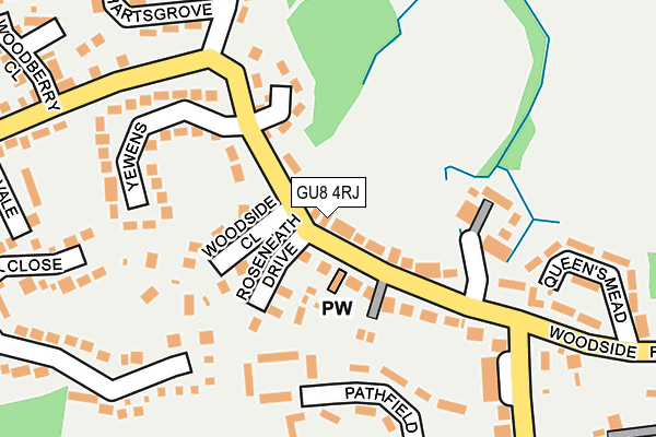GU8 4RJ map - OS OpenMap – Local (Ordnance Survey)