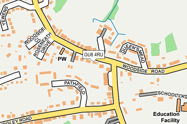 GU8 4RU map - OS OpenMap – Local (Ordnance Survey)