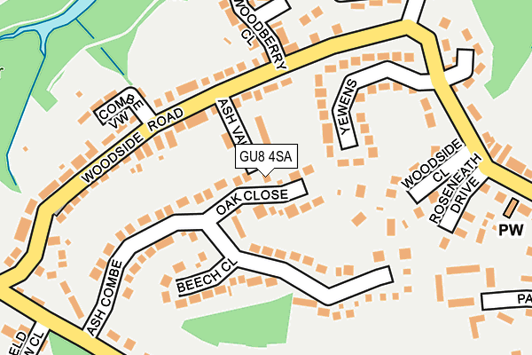 GU8 4SA map - OS OpenMap – Local (Ordnance Survey)