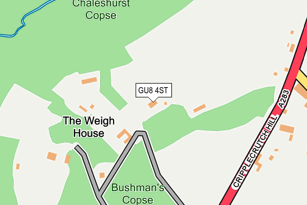 GU8 4ST map - OS OpenMap – Local (Ordnance Survey)