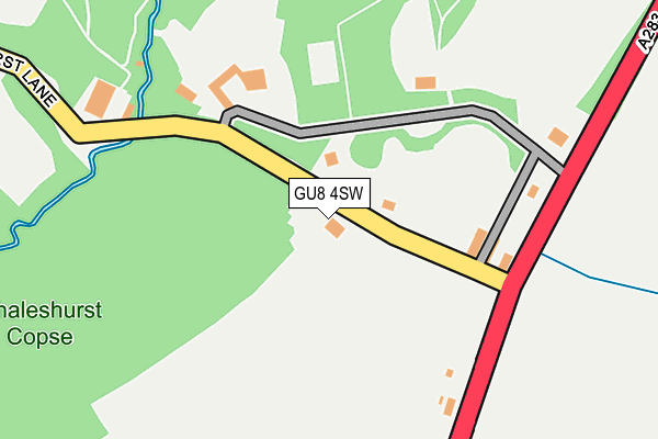 GU8 4SW map - OS OpenMap – Local (Ordnance Survey)