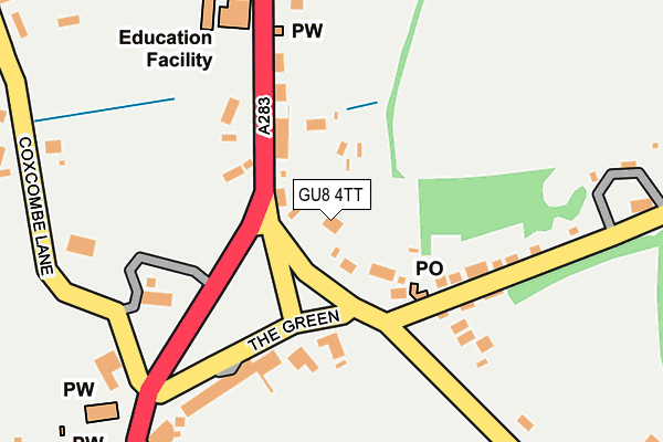 GU8 4TT map - OS OpenMap – Local (Ordnance Survey)